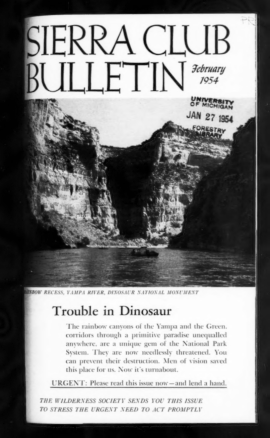 Sierra Club Bulletin 1954 Vol 39 No 2 February cover